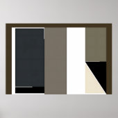 Abstracte Minimalistische Moderne Bauhaus Poster (Voorkant)