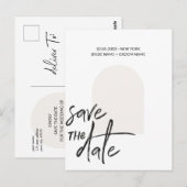 Abstracte minimalistische niche slaat het datumscr briefkaart (Voorkant / Achterkant)