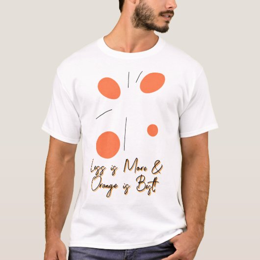 Abstracte minimalistische Oranje compositie T-shirt (Voorkant)