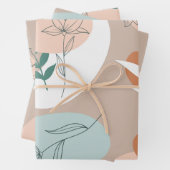 Abstracte minimalistische pastellijnkunst inpakpapier vel (In situ)