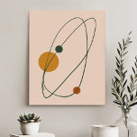 Abstracte minimalistische rondcirkels en lijnen va imitatie canvas print<br><div class="desc">Transformeer uw ruimte met deze moderne en minimalistische canvasprint. Met een boeiend ontwerp van kruisende cirkels en lijnen, roept dit kunstwerk een gevoel van beweging en hemelverwondering op. Het neutrale kleurenpalet en de eenvoudige maar intrigerende compositie maken het een veelzijdige en stijlvolle toevoeging aan elk interieur van huis of kantoor....</div>