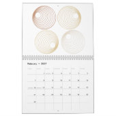 Abstracte minimalistische voering en geometrische kalender (Feb 2027)