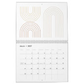 Abstracte minimalistische voering en geometrische kalender (Mar 2027)