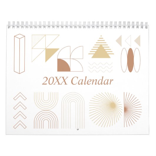 Abstracte minimalistische voering en geometrische kalender (Hoes)