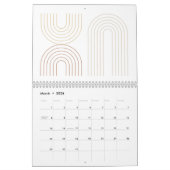 Abstracte minimalistische voering en geometrische  kalender (Mar 2026)