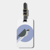 Abstracte minimalistische vogel bagagelabel (Voorkant verticaal)