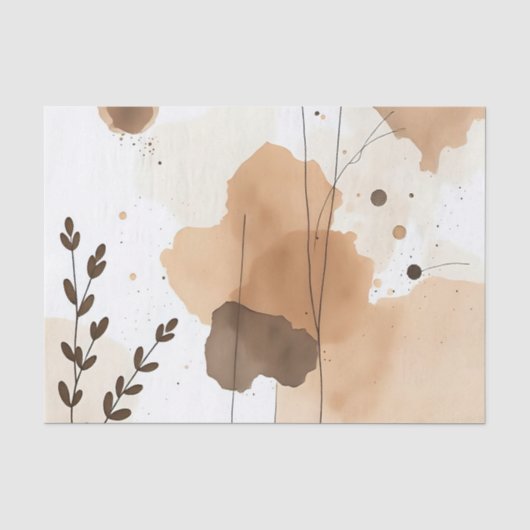 Abstracte minimalistische warmtelagen tissuepapier (Voorkant)