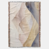 Abstracte minimalistische waterverf beige bergen deken (Voorkant Verticaal)