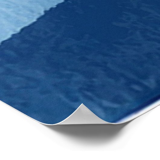 Abstracte minimalistische waterverf Blue Mountains Poster (Hoek)