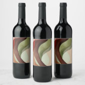 Abstracte minimalistische waterverf compositie wijn etiket (Flessen)