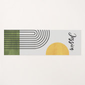 Abstracte minimalistische zonnestraal middeleeuwse yogamat (Voorkant (horizontaal))