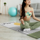 Abstracte minimalistische zonnestraal middeleeuwse yogamat