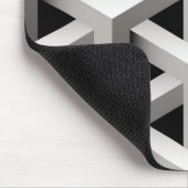 abstracte minimalistische zwarte en witte geometri muismat (Hoek)