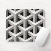 abstracte minimalistische zwarte en witte geometri muismat (Met muis)
