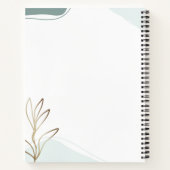 Abstracte Mint en Moss Green Sketchbook Notitieboek (Achterkant)