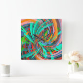 Abstracte Mistica Kunst Vierkante Klok (Huis)