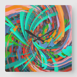 Abstracte Mistica Kunst Vierkante Klok