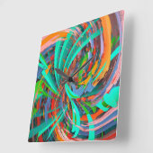 Abstracte Mistica Kunst Vierkante Klok (Hoek)