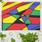Abstracte mix theedoek (Gevouwen)