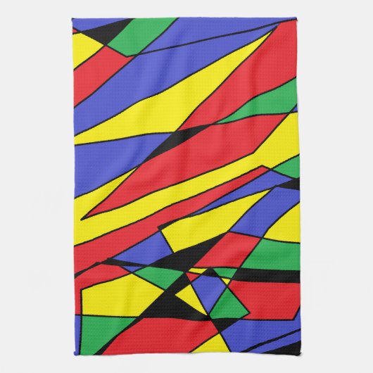 Abstracte mix theedoek (Verticaal)
