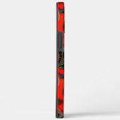 Abstracte mix van rode verloopvlek op grijze textu Case-Mate iPhone case (Achterkant / Rechts)