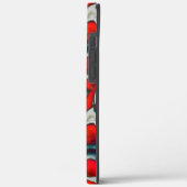 Abstracte mix van rode verloopvlek op grijze textu Case-Mate iPhone case (Achterkant / Links)