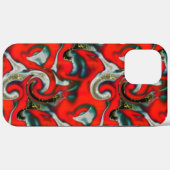 Abstracte mix van rode verloopvlek op grijze textu Case-Mate iPhone case (Achterkant (horizontaal))