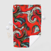 Abstracte mix van rode verloopvlek op grijze textu golfhanddoek (Insitu)