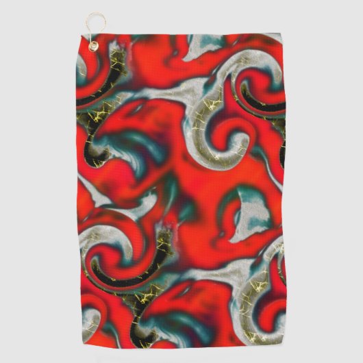 Abstracte mix van rode verloopvlek op grijze textu golfhanddoek (Voorkant)