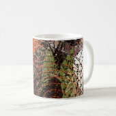Abstracte Mixed Media Aardetinten Koffiemok (Voorkant rechts)