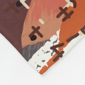 Abstracte Mixed Media Aardse Herfstkleuren Fleece Deken (Hoek)