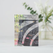 Abstracte mixed media collage briefkaart (Staand voorkant)