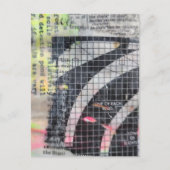 Abstracte mixed media collage briefkaart (Voorkant)