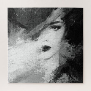 Abstracte Mode Vrouw Acryl Schilderen Legpuzzel