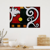ABSTRACTE MODERN ART CANVAS PAINTING POSTER (Keuken)