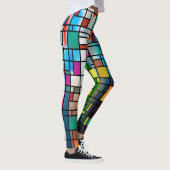 Abstracte Modern Art Grid Pattern Leggings (Rechts)