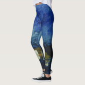 Abstracte Modern Blue Art Custom Leggings (Links)