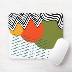 Abstracte modern mid-century stijl muismat