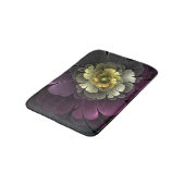 Abstracte Modern Purpur Khaki Gray Fractal Flower Badmat (Gekanteld)