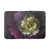 Abstracte Modern Purpur Khaki Gray Fractal Flower Badmat (Voorkant)