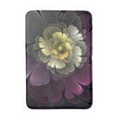 Abstracte Modern Purpur Khaki Gray Fractal Flower Badmat (Voorkant Verticaal)