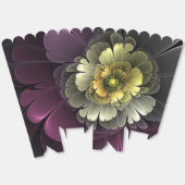 Abstracte Modern Purpur Khaki Gray Fractal Flower Bedankdoosjes (Ongevouwen)