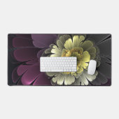Abstracte Modern Purpur Khaki Gray Fractal Flower Bureaumat (Keyboard & Muis)