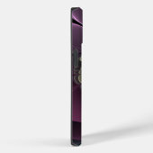 Abstracte Modern Purpur Khaki Gray Fractal Flower Case-Mate iPhone Case (Achterkant / Rechts)