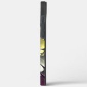 Abstracte Modern Purpur Khaki Gray Fractal Flower Case-Mate iPhone Case (Achterkant / Links)