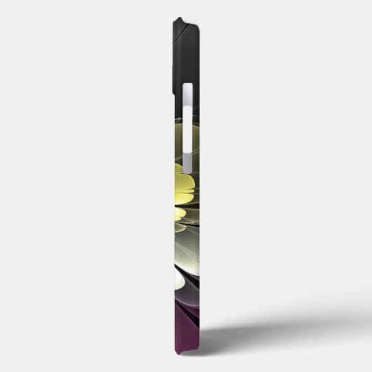 Abstracte Modern Purpur Khaki Gray Fractal Flower Case-Mate iPhone Case (Achterkant / Links)