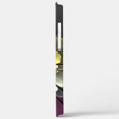 Abstracte Modern Purpur Khaki Gray Fractal Flower Case-Mate iPhone Case (Achterkant / Links)