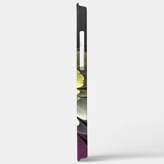 Abstracte Modern Purpur Khaki Gray Fractal Flower Case-Mate iPhone Case (Achterkant / Links)