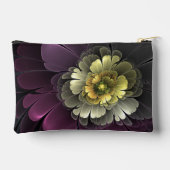 Abstracte Modern Purpur Khaki Gray Fractal Flower Etui (Achterkant)