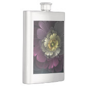 Abstracte Modern Purpur Khaki Gray Fractal Flower Flacon (Rechts)